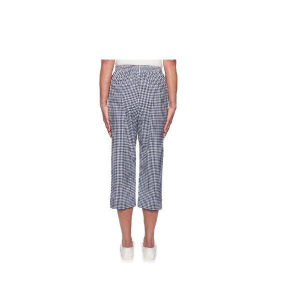 Women's Alfred Dunner Studio Checked Grommet-Hem Capri Pants Size 8 NEW w/tags - Picture 2 of 2